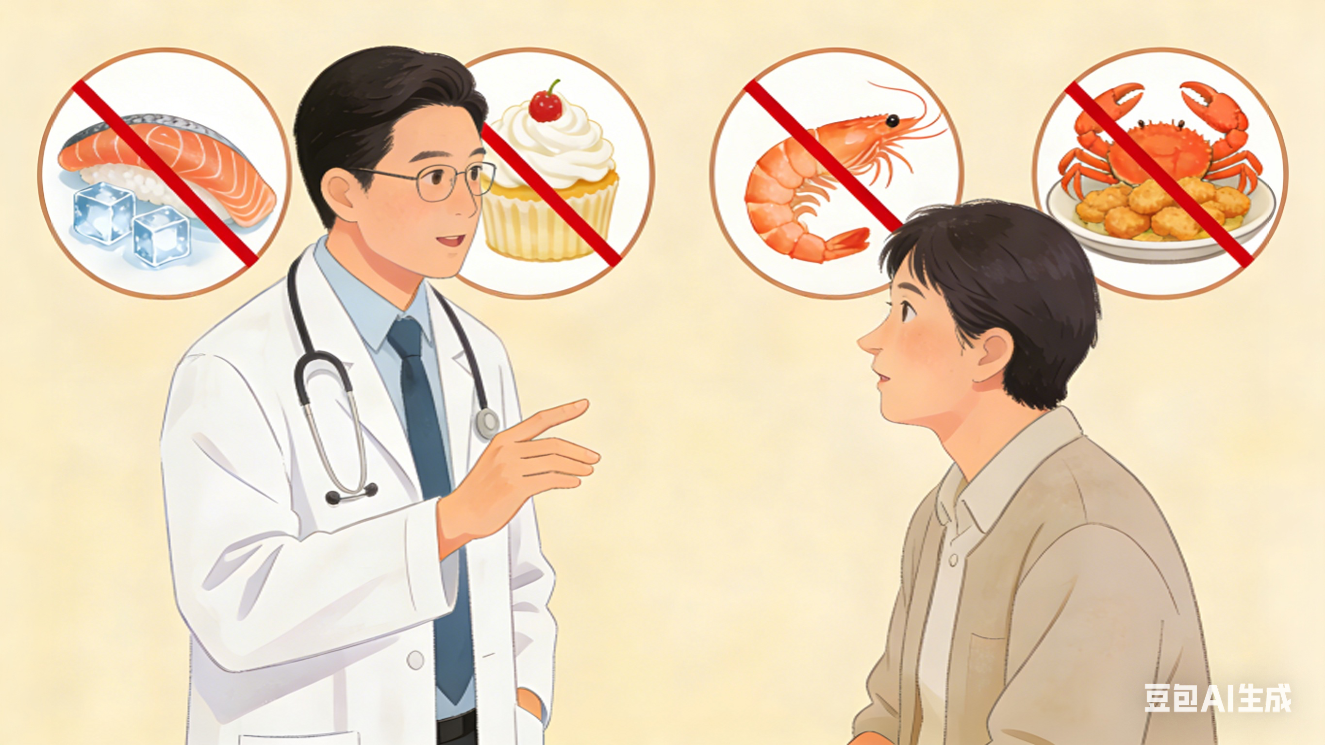 找我看病，记住4不吃：生冷、甜食、虾蟹、油腻
